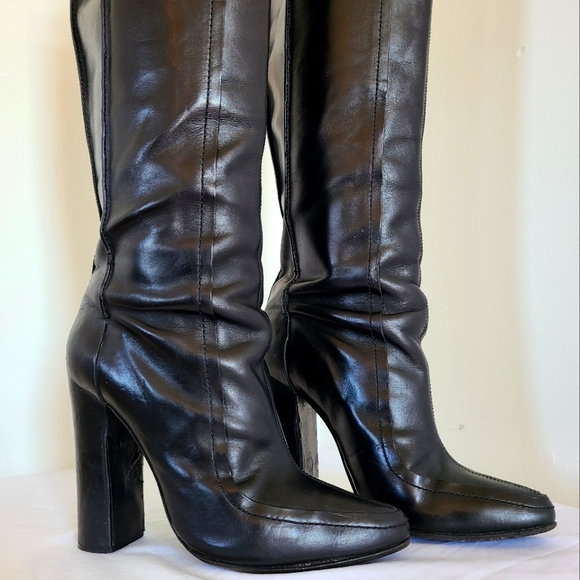 ALEXANDER WANG - Thigh high leather boots. - Picture 3 of 16